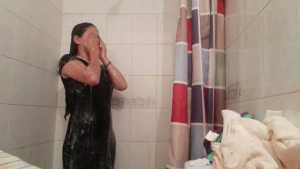 shower-in-my-bathroom-in-dress-and-pant_