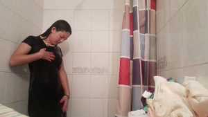 shower-in-my-bathroom-in-dress-and-pant_