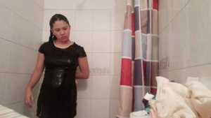 shower-in-my-bathroom-in-dress-and-pant_